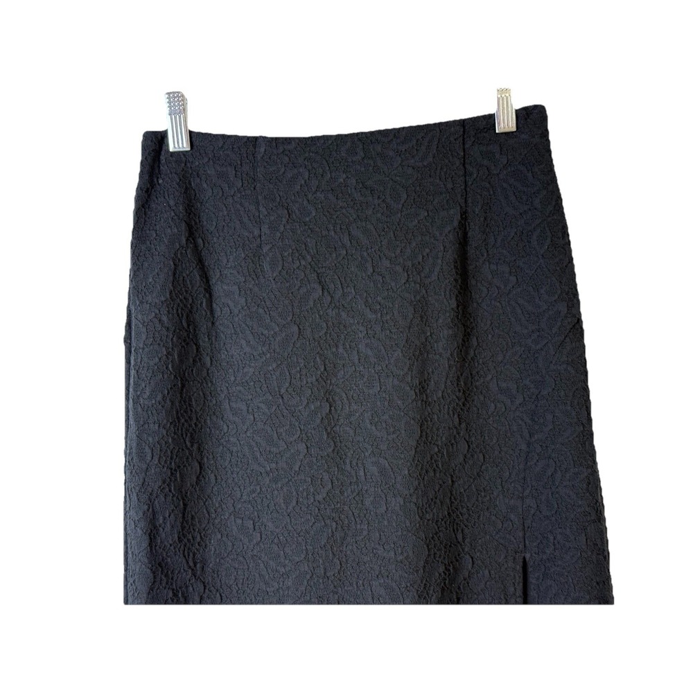 Free People Women's Black Sheer Lace Maxi Skirt Sz 2 High Slit Boho Balletcore‎